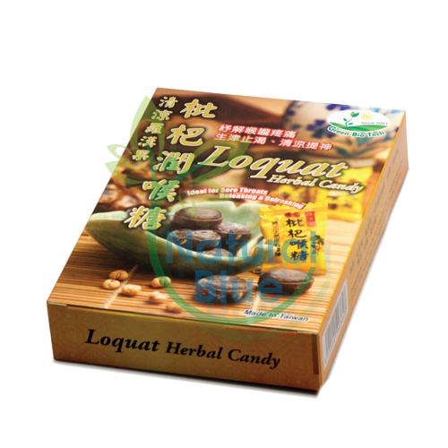 GBT-LOQUAT HERBAL CANDY,75G</BR>枇杷潤喉糖